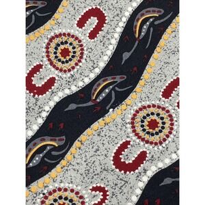 Hollygreen Australia Silk Necktie Aboriginal Dot Emu Tie Artsy Outback